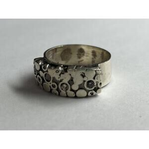 Uni David Andersen Norway Vintage Sterling Silver Modernist Circles Ring Size 8